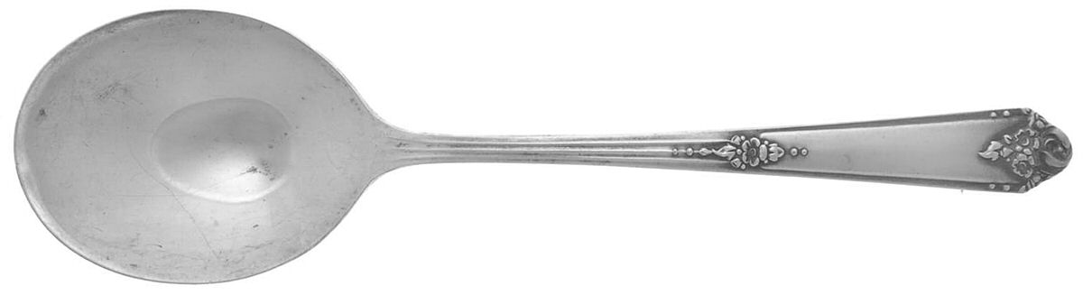 Sweet Briar (Silverplate, 1948) Round Bowl Soup Spoon (Cream Soup) by Oneida Silver-1