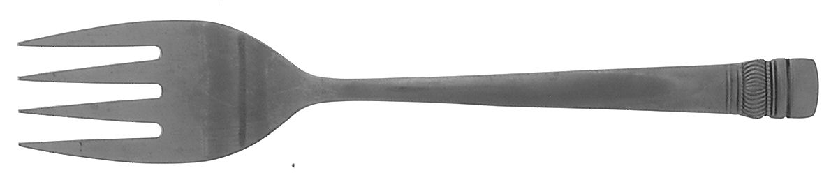 Swedish Delight (Stainless) Medium Solid Cold Meat Serving Fork by Oneida Silver-1