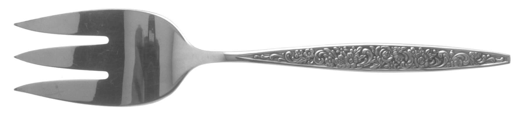 Tangier (Silverplate, 1969) Medium Solid Cold Meat Serving Fork by Oneida Silver-1