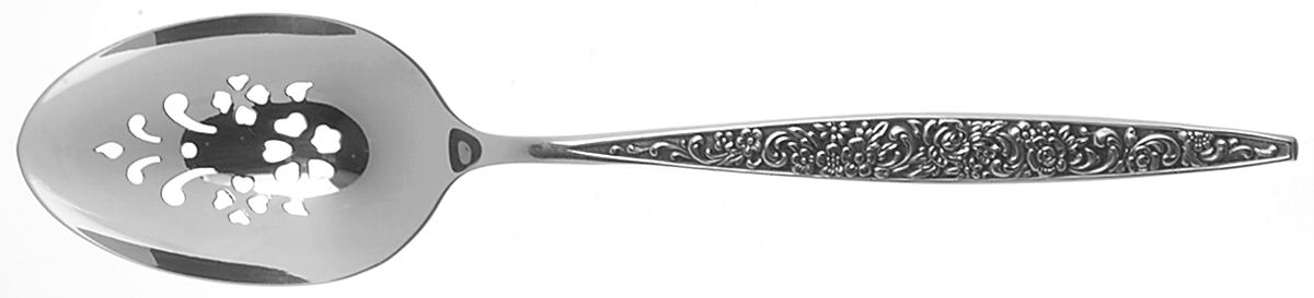 Tangier (Silverplate, 1969) Pierced Tablespoon (Serving Spoon) by Oneida Silver-1