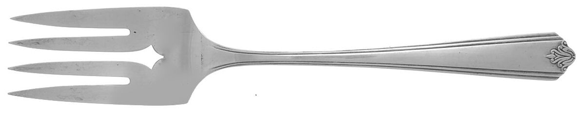 Tempo (Silverplate, 1930) Medium Solid Cold Meat Serving Fork by Oneida Silver-1