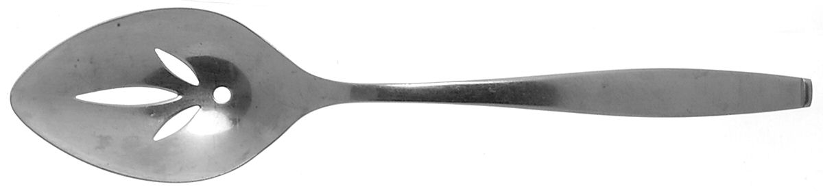 Tempo (Plain, Stainless) Pierced Tablespoon (Serving Spoon) by Oneida Silver-1