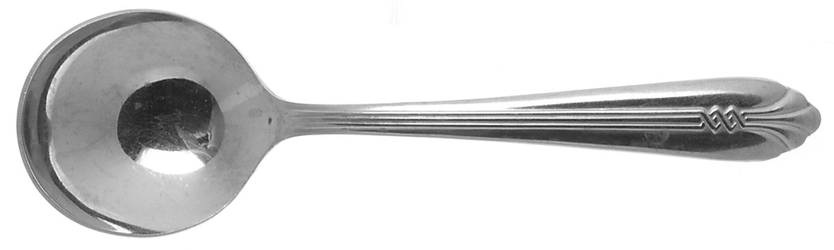 Tempo (Design, Stainless) Round Bowl Soup Spoon (Bouillon) by Oneida Silver-1