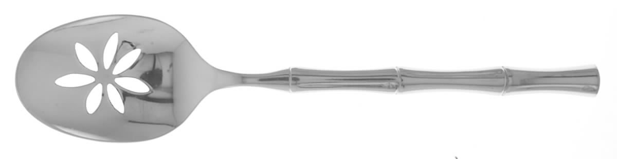 Tempura (Stainless) Pierced Tablespoon (Serving Spoon) by Oneida Silver-1
