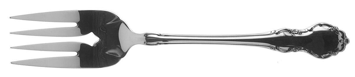 Tennyson (Stainless) Medium Solid Cold Meat Serving Fork by Oneida Silver-1
