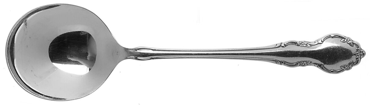 Tennyson (Stainless) Round Bowl Soup Spoon (Bouillon) by Oneida Silver-1