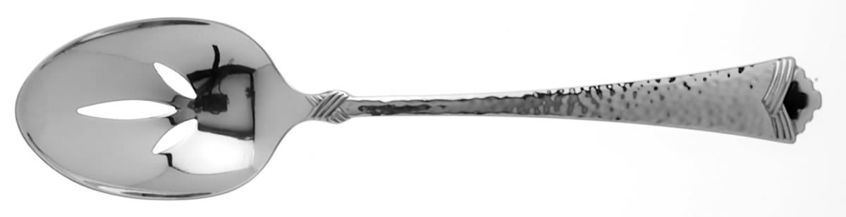 Tesoro-Black (Stainless) Pierced Tablespoon (Serving Spoon) by Oneida Silver-1
