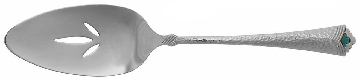 Tesoro-Turquoise (Stainless) Pierced All Stainless Pie Server by Oneida Silver-1