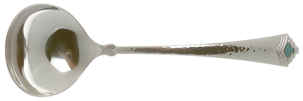 Tesoro-Turquoise (Stainless) Solid Gravy Ladle by Oneida Silver-1