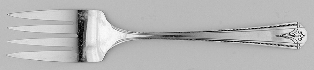 Thor (Silverplate, 1933) Medium Solid Cold Meat Serving Fork by Oneida Silver-1