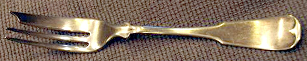 Tipped (Silverplate, 1900) Individual Pie Fork by Oneida Silver-1
