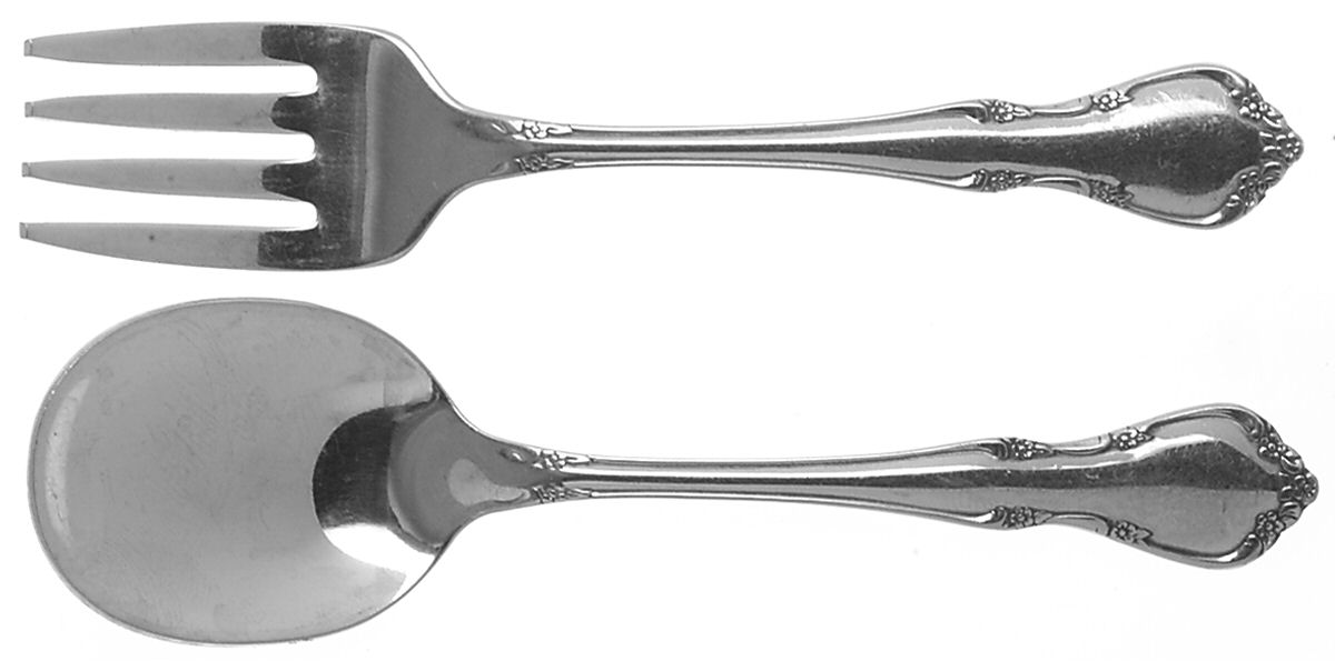 Toddletime (Stainless) 2 Pc Baby Set (BF, BS) by Oneida Silver-1