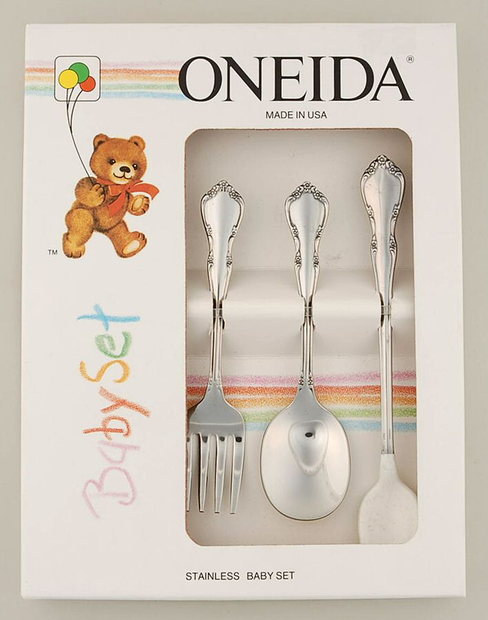 Toddletime (Stainless) 3-Piece Baby Set (BF, BS, INS) by Oneida Silver-1