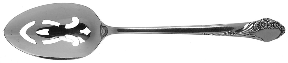 Together (Silverplate, 1956) Pierced Tablespoon (Serving Spoon) by Oneida Silver-1