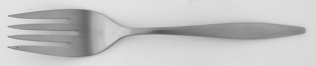 Tone (Stainless) Medium Solid Cold Meat Serving Fork by Oneida Silver-1