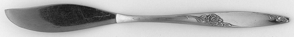Twin Rose (Stainless) Flat Handle Master Butter Knife by Oneida Silver-1