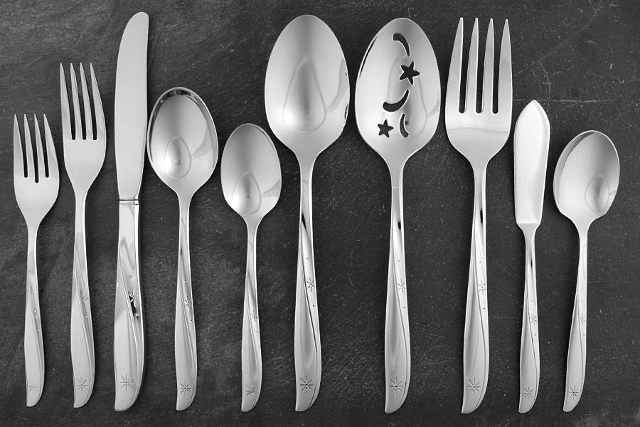 Twin Star (Stainless) 45 Piece Starter Set by Oneida Silver-1