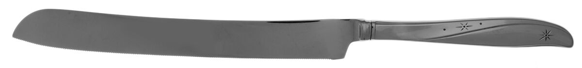 Twin Star (Stainless) Wedding Cake Knife with Stainless Blade HC by Oneida Silver-1
