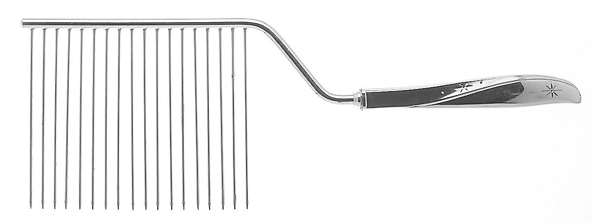 Twin Star (Stainless) Cake Breaker with Silverplate Prongs by Oneida Silver-1