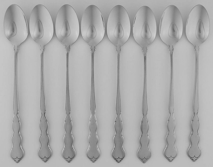 Valerie (Stainless) Iced Tea Spoon - Set of 8 by Oneida Silver-1