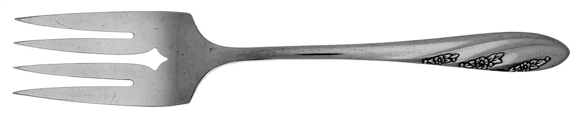 Valerie (Silverplate) Medium Solid Cold Meat Serving Fork by Oneida Silver-1