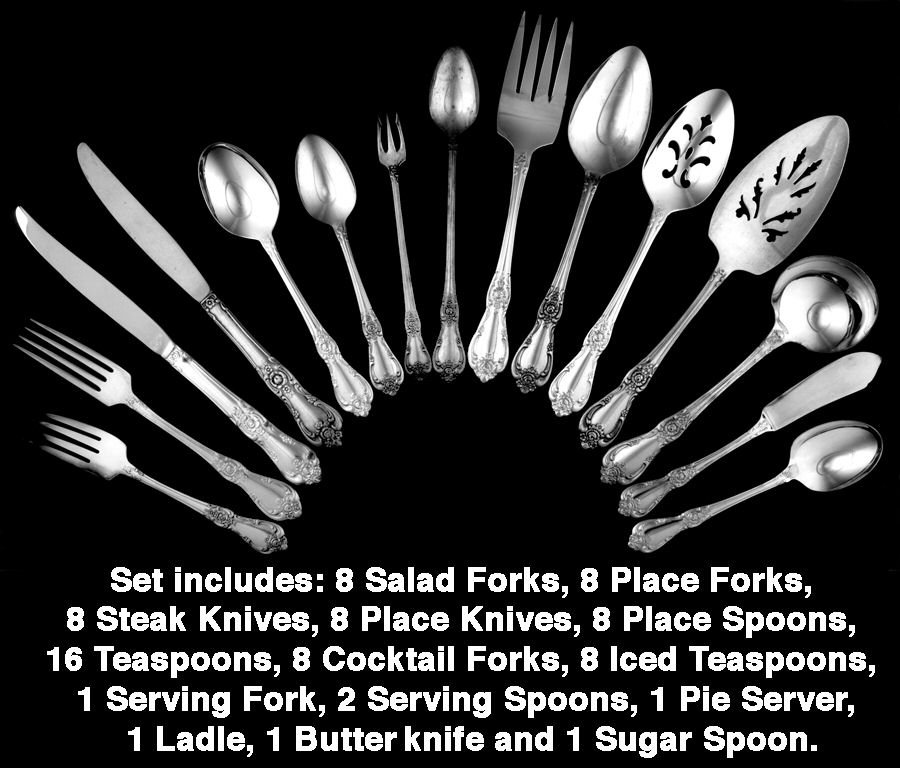 Vanessa-Francesca (Silverplate, 1965) 79 Piece Set by Oneida Silver-1