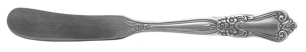 Valley Rose (Silverplate, 1956) Flat Handle Butter Spreader by Oneida Silver-1