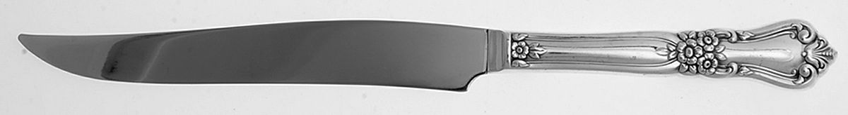 Valley Rose (Silverplate, 1956) Small Steak Carving Knife with Stainless Blade by Oneida Silver-1