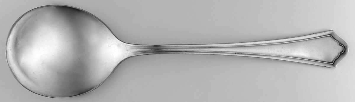 Vernon-Ashley (Silverplate, 1917) Round Bowl Soup Spoon (Gumbo) by Oneida Silver-1