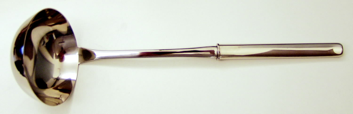 Vectra (Stainless) Solid Soup Ladle by Oneida Silver-1