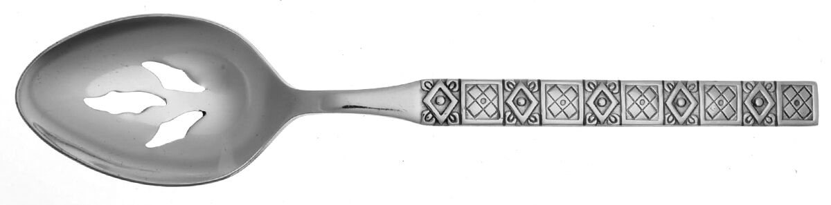 Vegas (Stainless) Pierced Tablespoon (Serving Spoon) by Oneida Silver-1