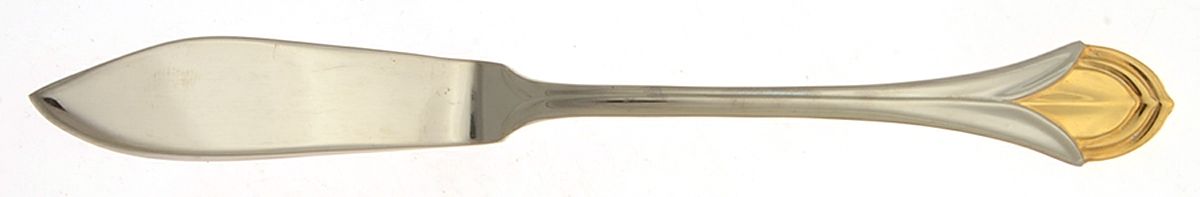 Venetian Gold (Stainless, Gold Accent) Flat Handle Master Butter Knife by Oneida Silver-1