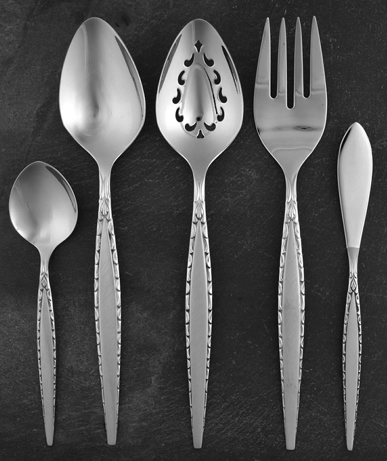 Venetia (Stainless) 5 Piece Hostess Set by Oneida Silver-1