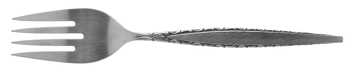 Venetia (Stainless) Medium Solid Cold Meat Serving Fork by Oneida Silver-1