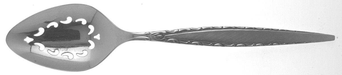 Venetia (Stainless) Pierced Tablespoon (Serving Spoon) by Oneida Silver-1