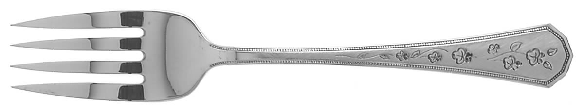 Vermeer (Stainless) Medium Solid Cold Meat Serving Fork by Oneida Silver-1