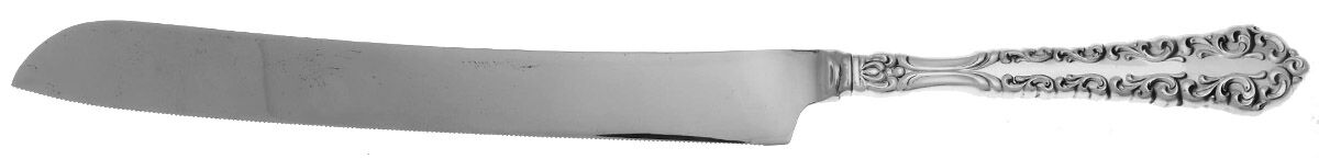 Venetian Scroll (Sterling, 1970) Wedding Cake Knife with Stainless Blade HC by Oneida Silver-1