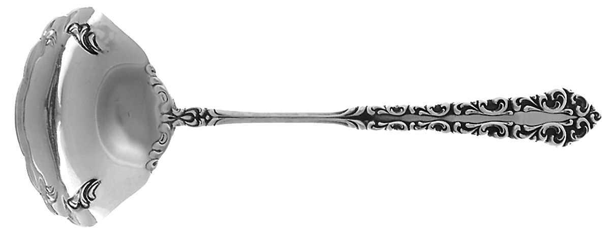 Venetian Scroll (Sterling, 1970) Solid Piece Cream Ladle by Oneida Silver-1