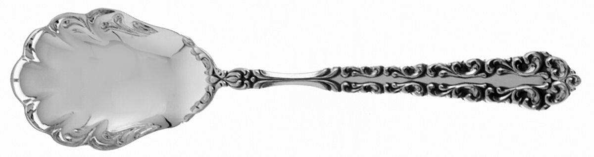 Venetian Scroll (Sterling, 1970) Sugar Shell Spoon by Oneida Silver-1