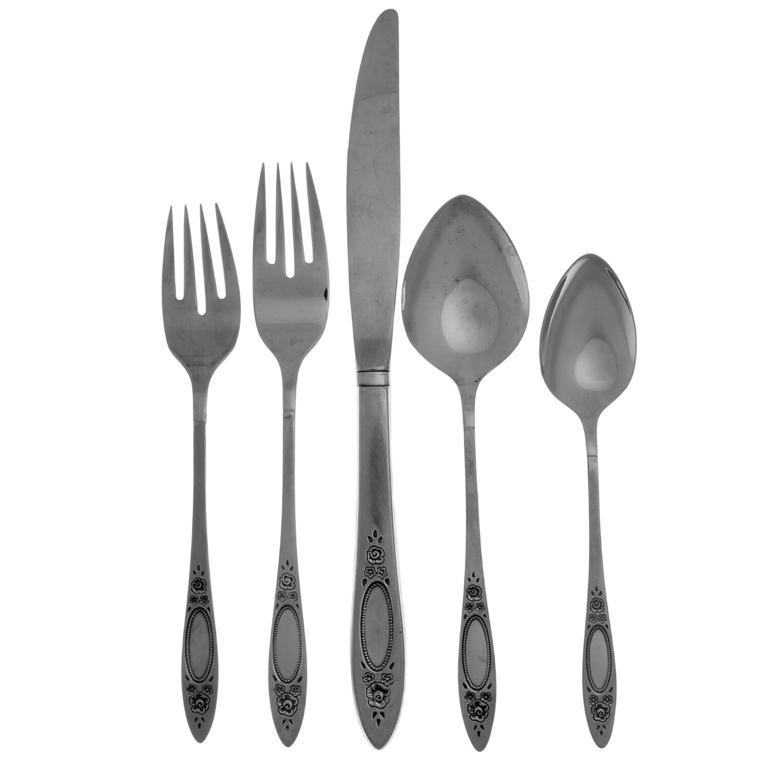 Vignette (Stainless) 40 Piece Estate Set by Oneida Silver-1