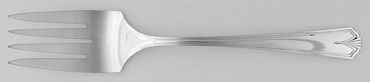 Viking (Silverplate, 1931) Medium Solid Cold Meat Serving Fork by Oneida Silver-1