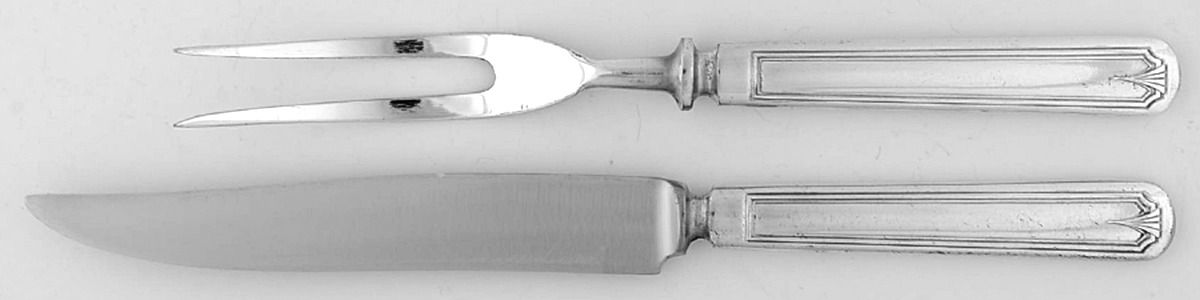 Viking (Silverplate, 1931) Small Stainless Blade 2-Piece Steak Carving Set by Oneida Silver-1