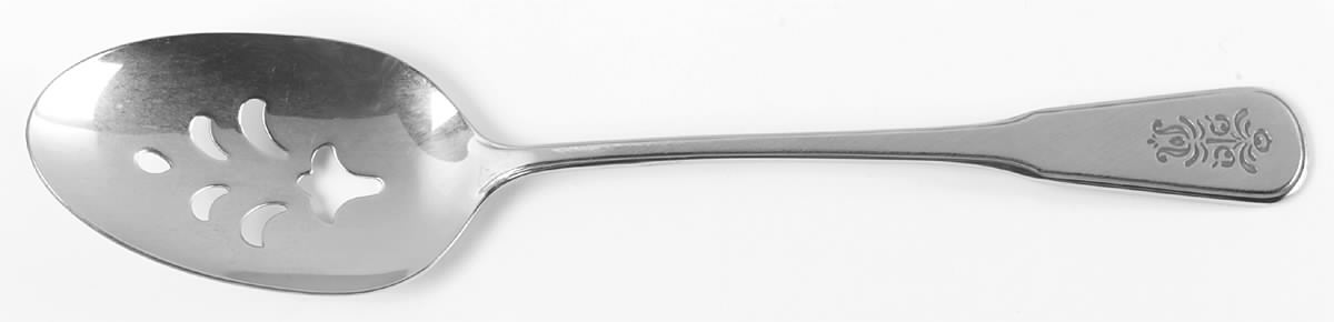 Village (Stainless) Pierced Tablespoon (Serving Spoon) by Oneida Silver-1