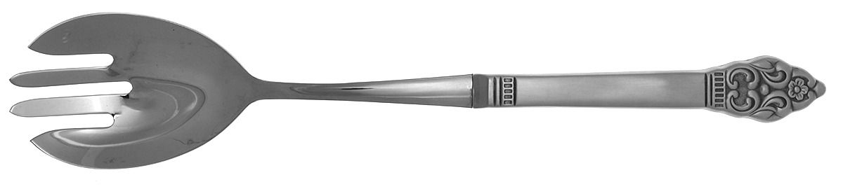 Vinland (Stainless) Salad Serving Fork with Stainless Prongs by Oneida Silver-1