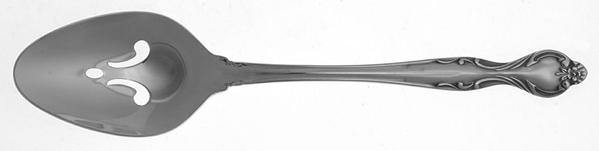 Vintage (Stainless) Pierced Tablespoon (Serving Spoon) by Oneida Silver-1