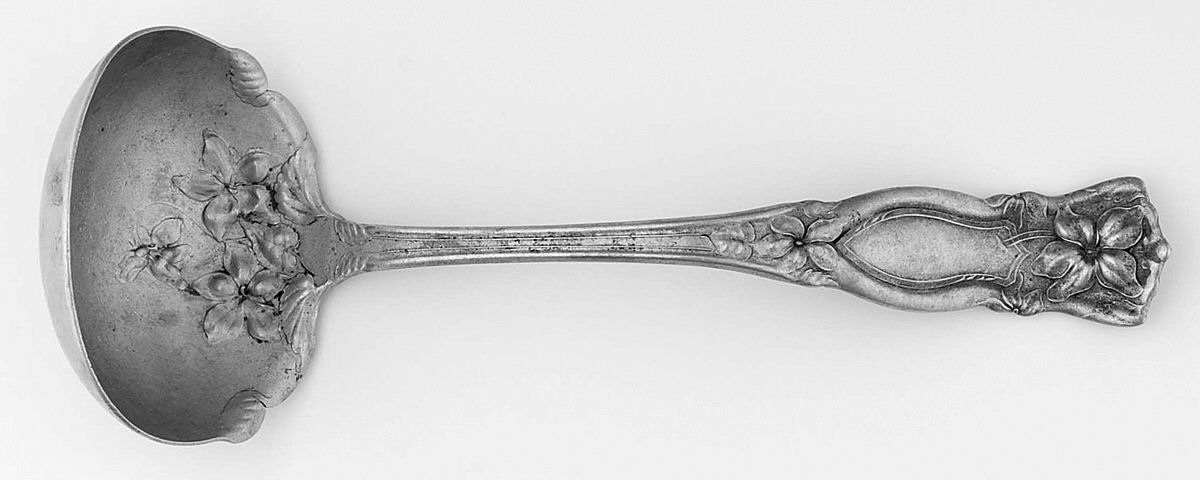 Violet (Silverplate, 1905-1912, 1881-Wm A Rogers) Solid Gravy Ladle by Oneida Silver-1
