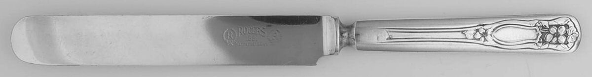 Violet (Silverplate, 1905-1912, 1881-Wm A Rogers) Blunt Solid Knife by Oneida Silver-1