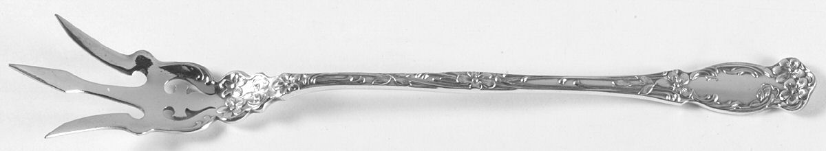 Violet (Slvp, 1905, SL & GH Rogers, No Monograms) Large Lettuce Serving Fork by Oneida Silver-1