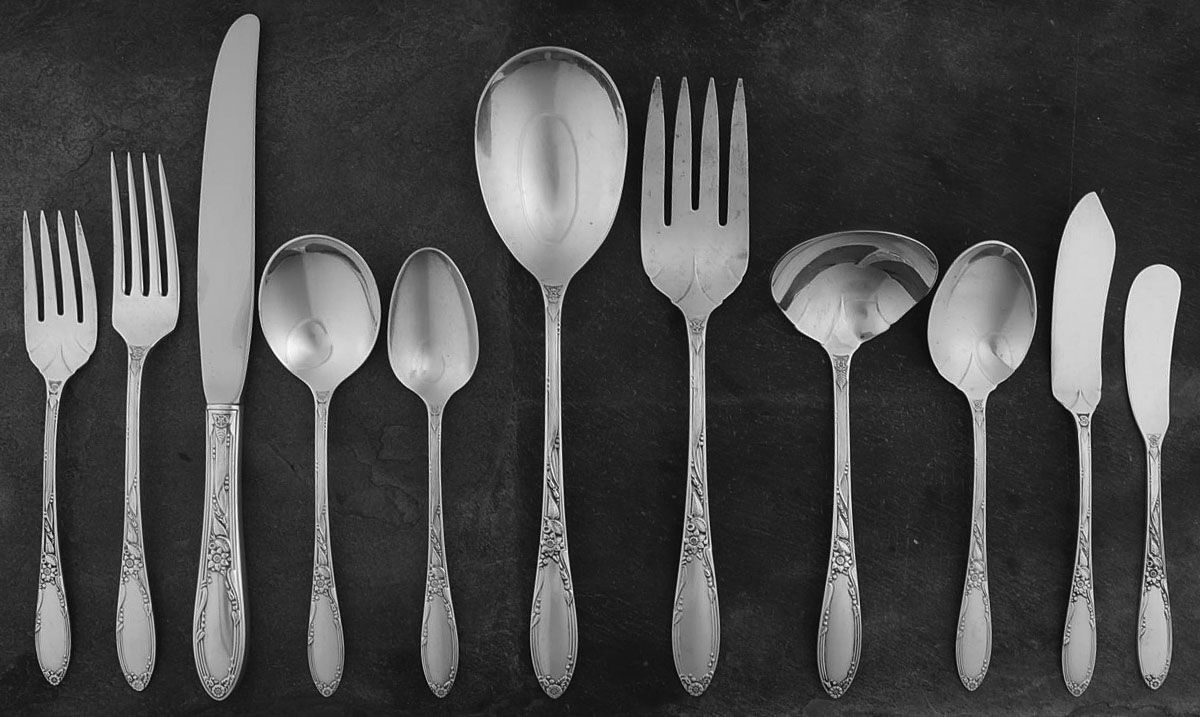 Virginian (Sterling, 1942, No Monograms) 53 Piece Set by Oneida Silver-1