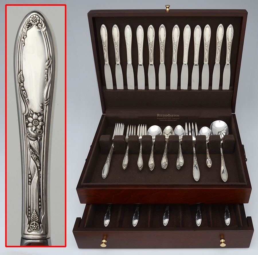 Virginian (Sterling, 1942, No Monograms) 63 Piece Set by Oneida Silver-1